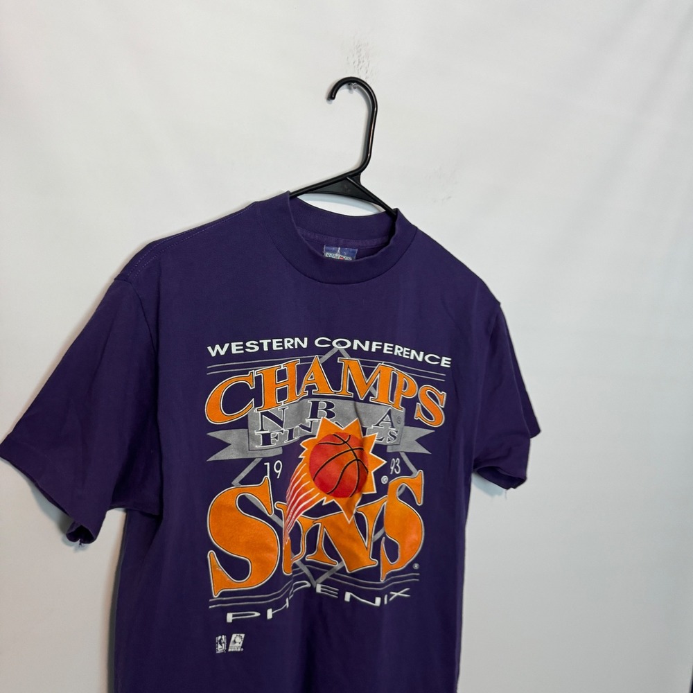 Vintage Phoenix Suns T-Shirt Mens Large Purple 1993 NBA Finals 90s Basketball - Picture 2 of 10